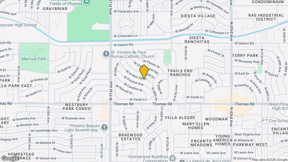 4905 W Avalon Dr Map and Location Details