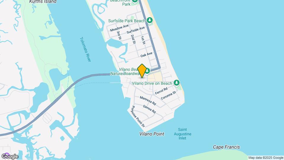 160 Vilano Rd Mapa y Detalles de la Ubicación