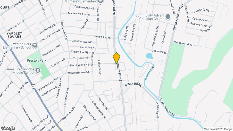 3816 Plantation Rd NE Map and Location Details