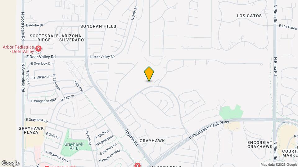 8008 E Whistling Wind Way Map and Location Details