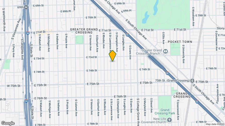 7327-7329 S Saint Lawrence Ave Map and Location Details