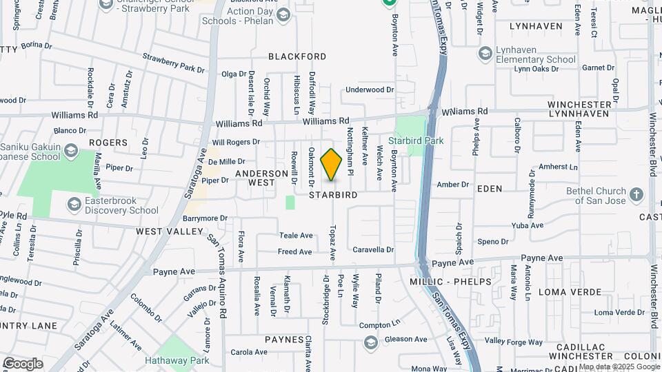 1135-1137 Topaz Ave Map and Location Details