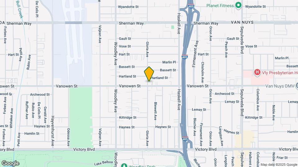 15865 Vanowen St Map and Location Details