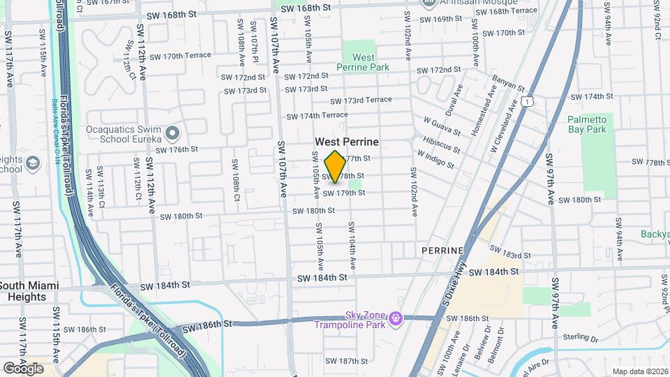 10451 SW 179th St Map and Location Details