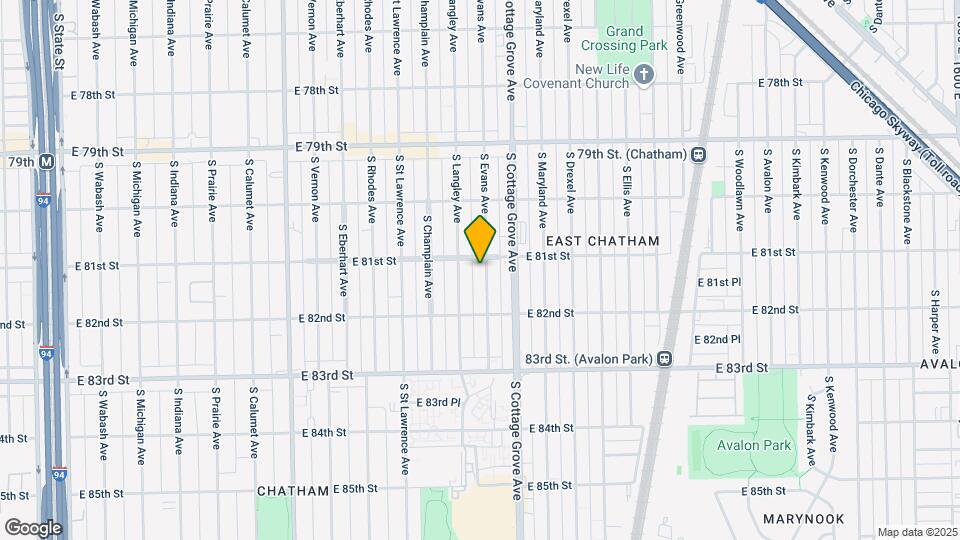 8110 S Evans St Map and Location Details