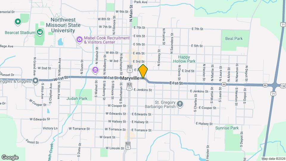 212 E 1st St Map and Location Details