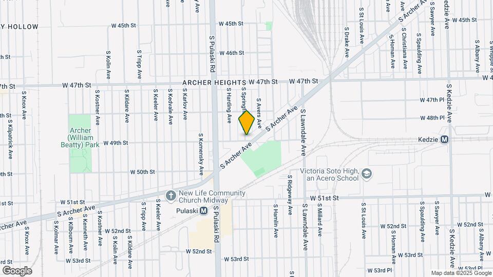 4853-4855 S Springfield Ave Mapa y Detalles de la Ubicación