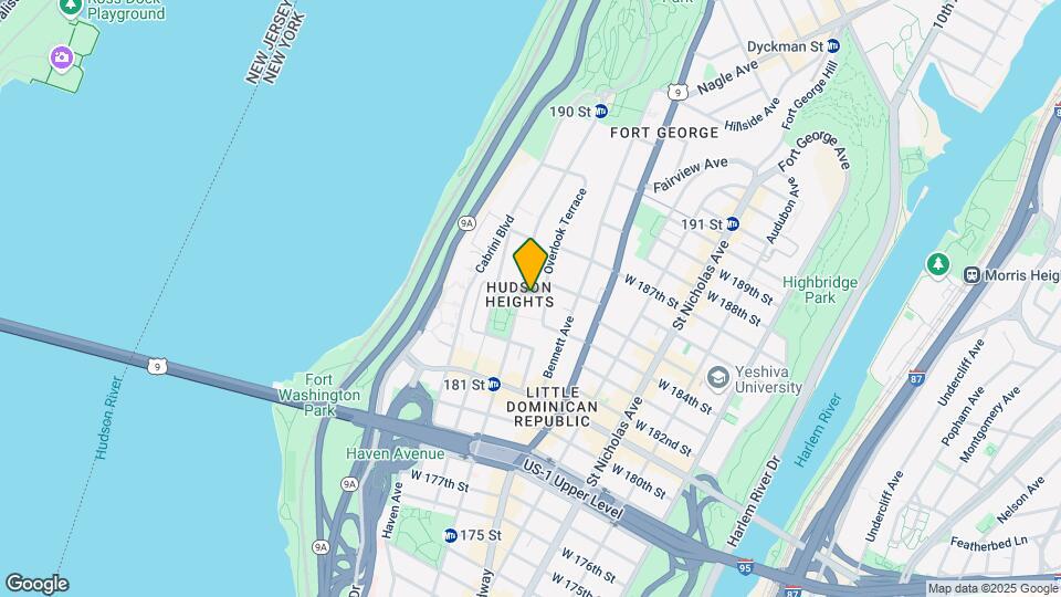 540 Fort Washington Avenue Mapa y Detalles de la Ubicación