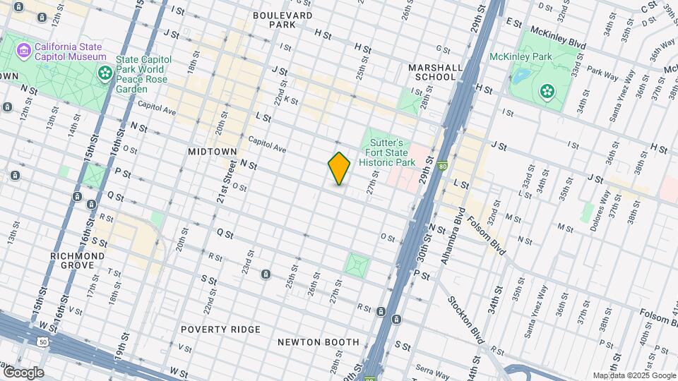 2525 N St Map and Location Details