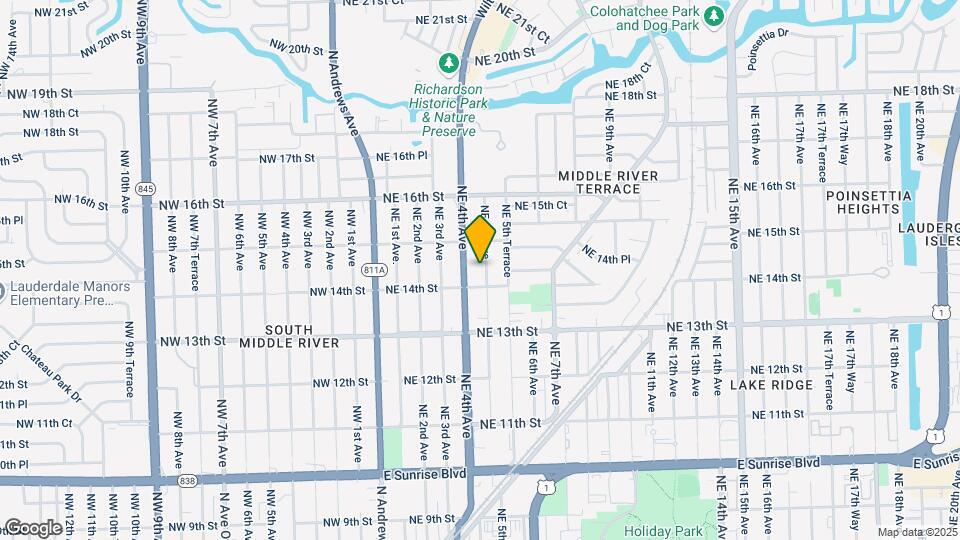 1417 NE 5th Ave Map and Location Details