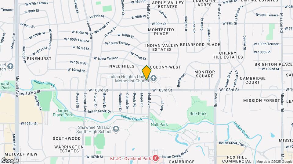 10212 Nall Ave Map and Location Details