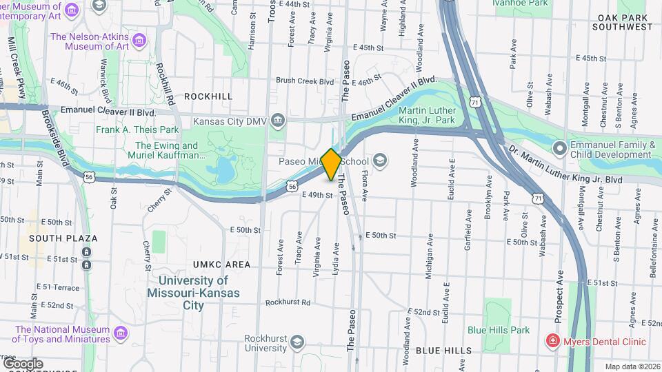 4832 The Paseo Map and Location Details