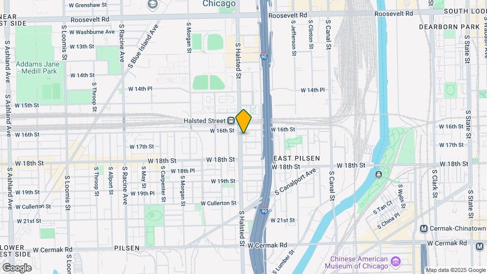 1601 S Halsted St Map and Location Details