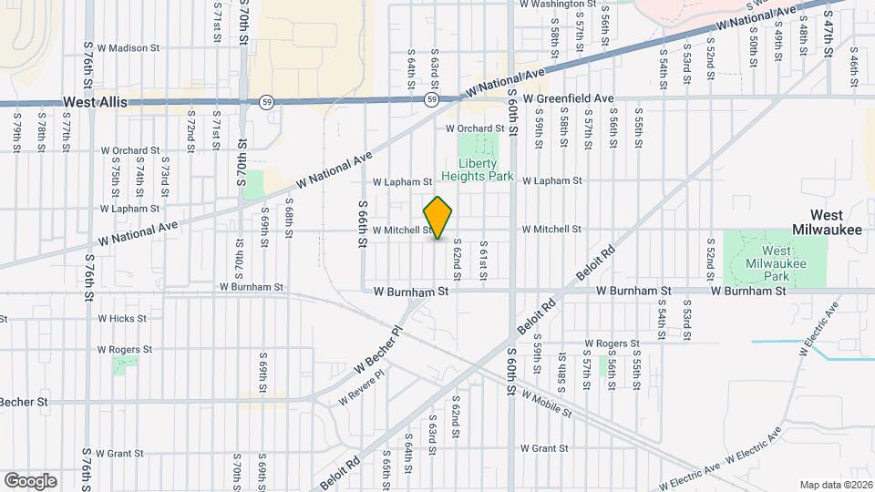 1724 S 63rd St, Unit Upper Map and Location Details