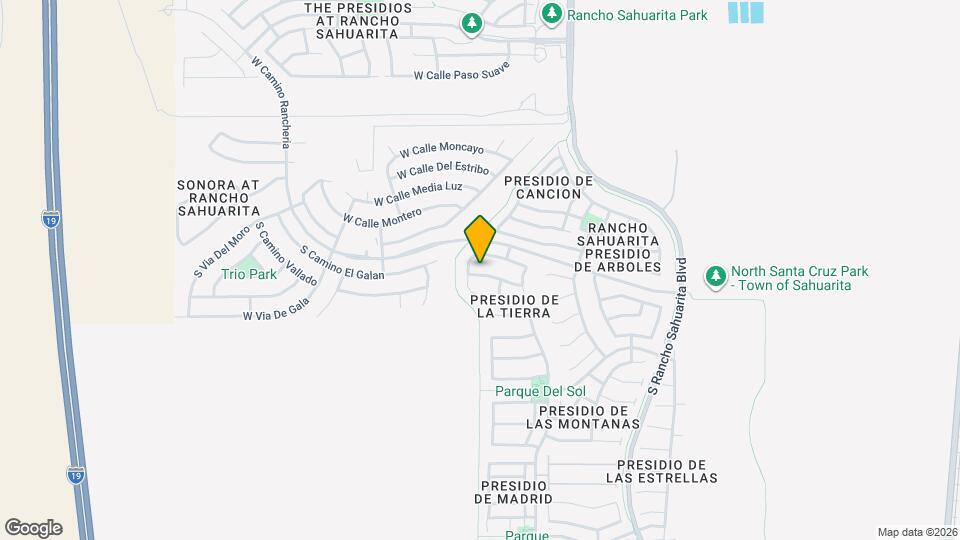 192 W Calle Cascara Mapa y Detalles de la Ubicación