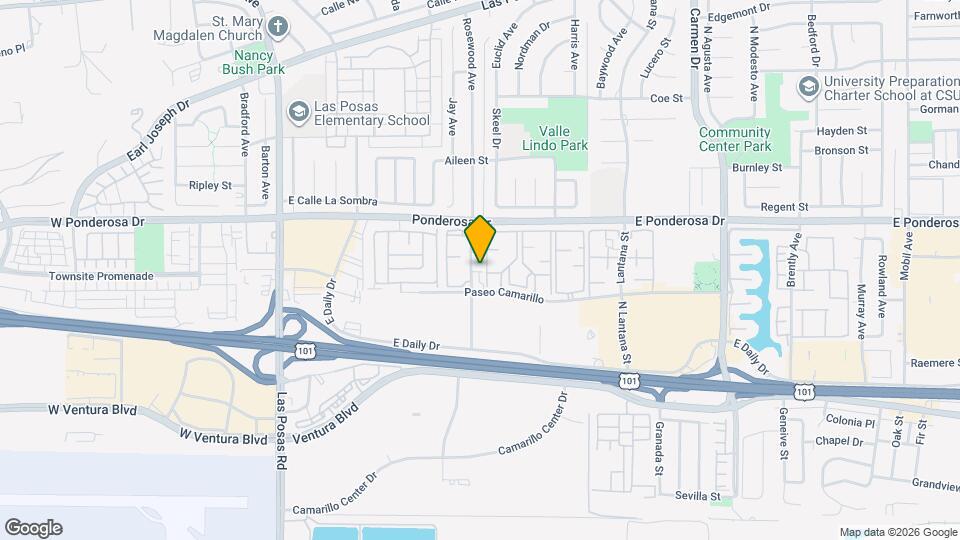564 Rosewood Ave Map and Location Details