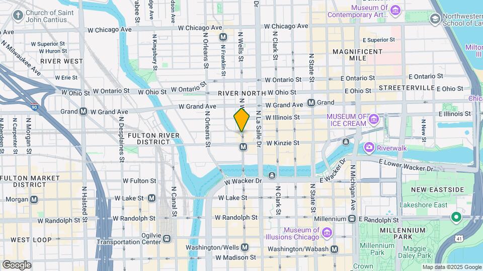 414 N Wells St Map and Location Details