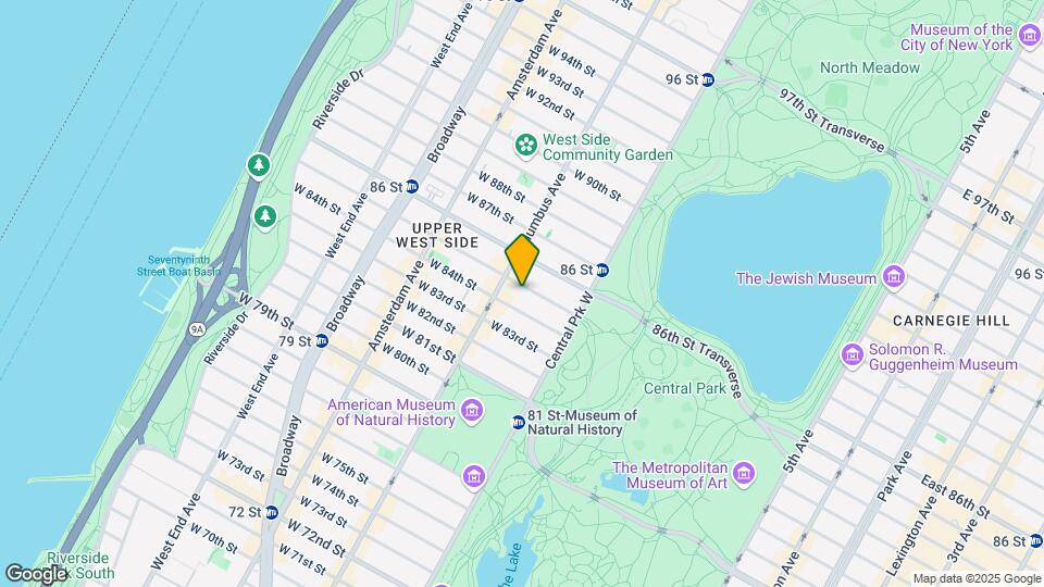 62 W 85th St Map and Location Details