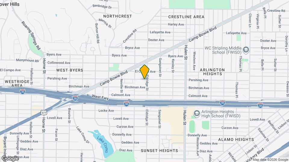 4905 Pershing Ave Map and Location Details