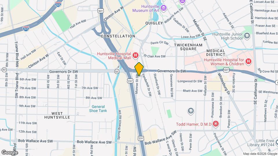 1906 Vanderbilt Cir SW Map and Location Details