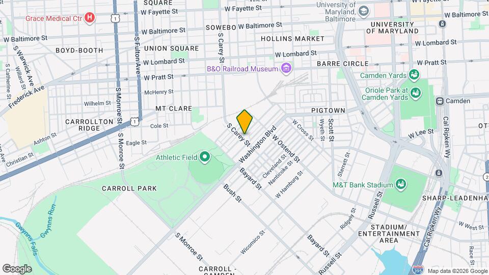 1101 S Carey St Map and Location Details