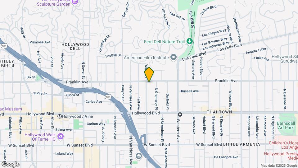 1852 N Wilton Pl Map and Location Details