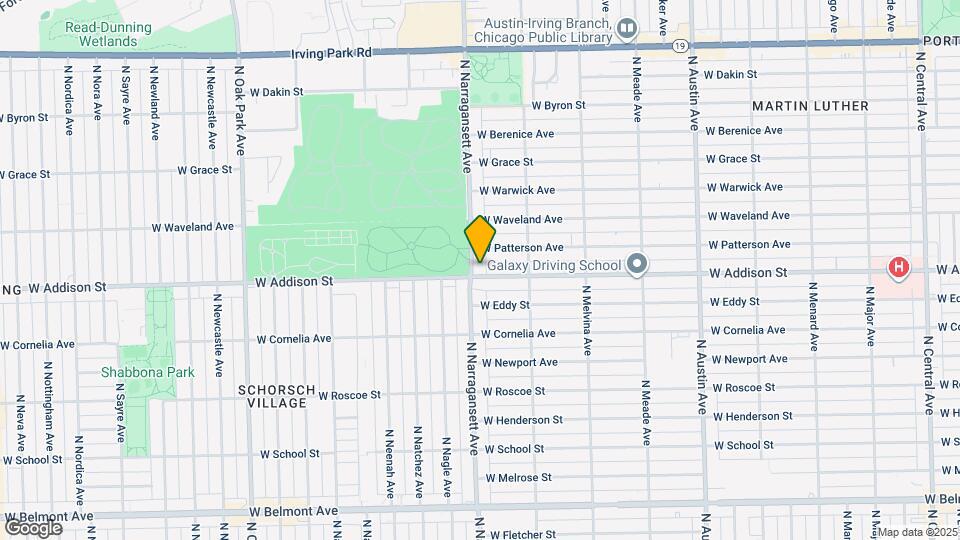 3605 N Narragansett Ave Map and Location Details