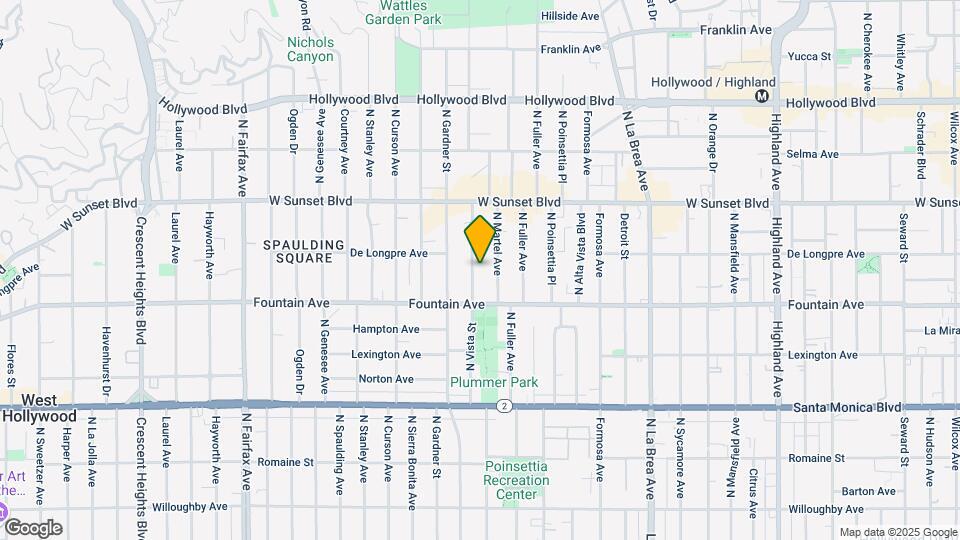 1318 N Vista St Map and Location Details