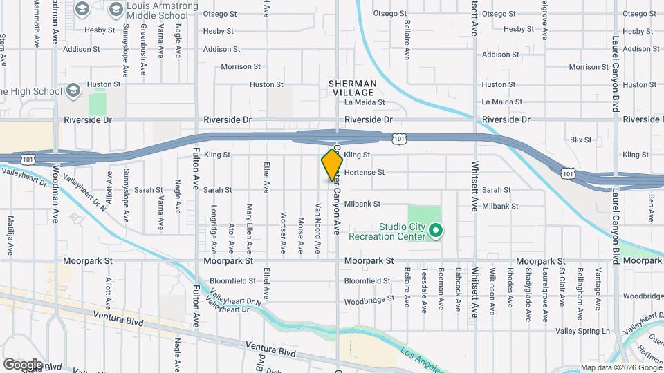 4601 Coldwater Canyon Ave, Unit 305 Map and Location Details