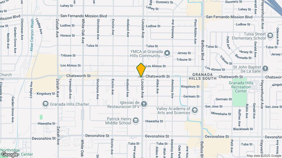 17302 Chatsworth St Map and Location Details