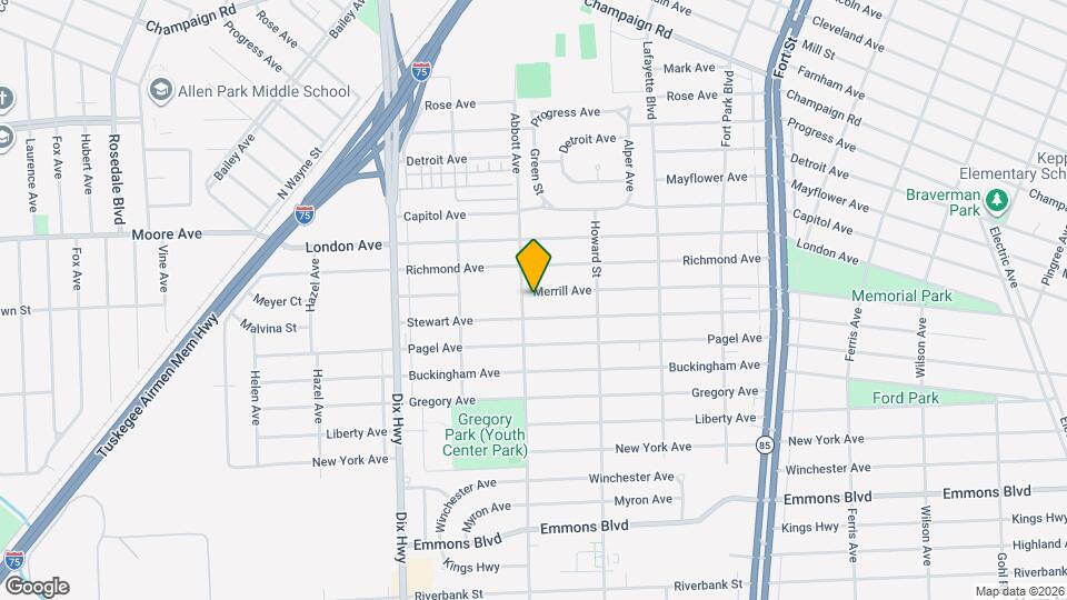 1689 Merrill Ave Mapa y Detalles de la Ubicación