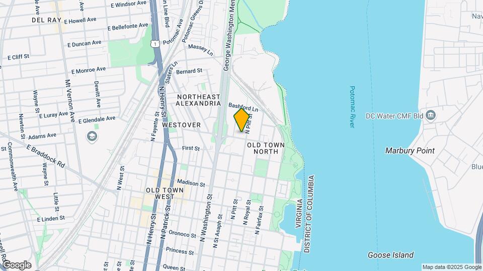 1124 N Pitt St Map and Location Details