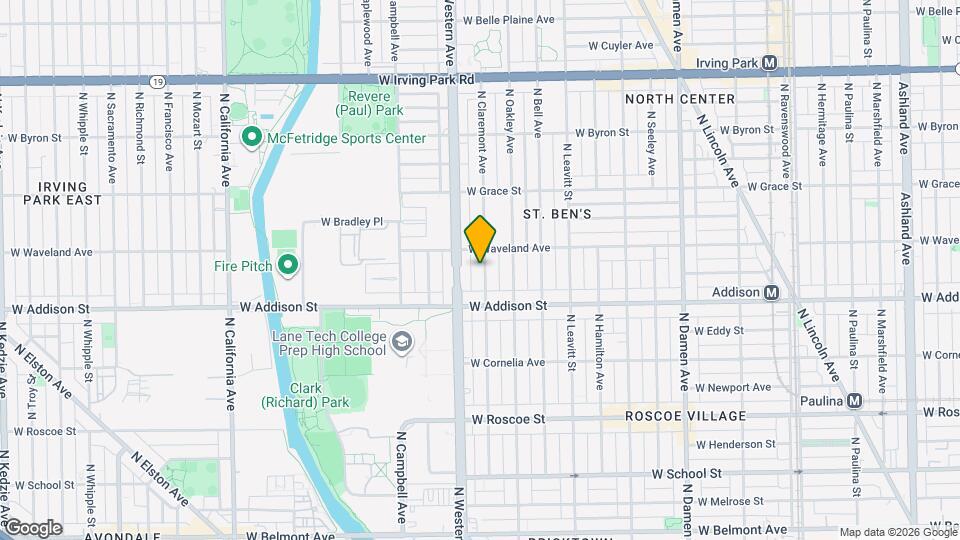 3636 N Claremont Ave Map and Location Details