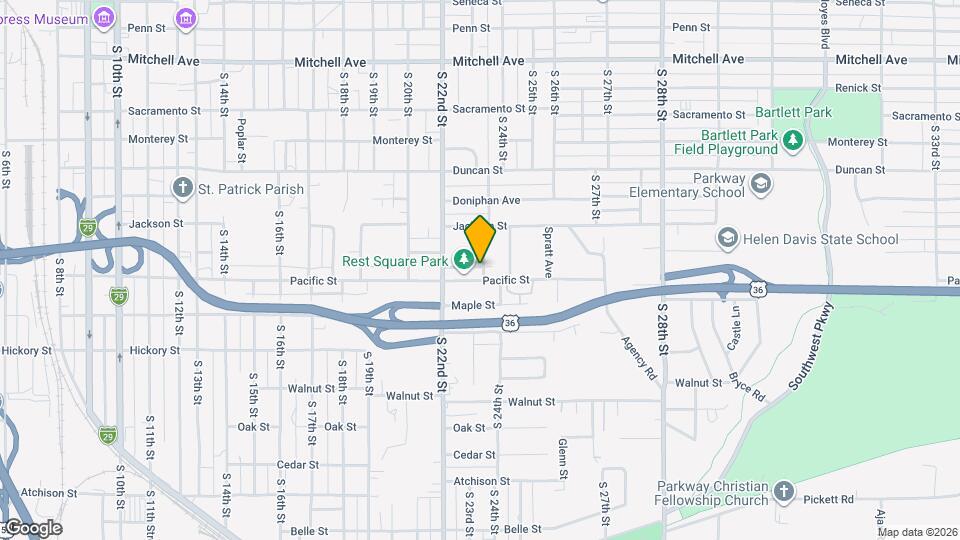 1922 S 24th St Map and Location Details