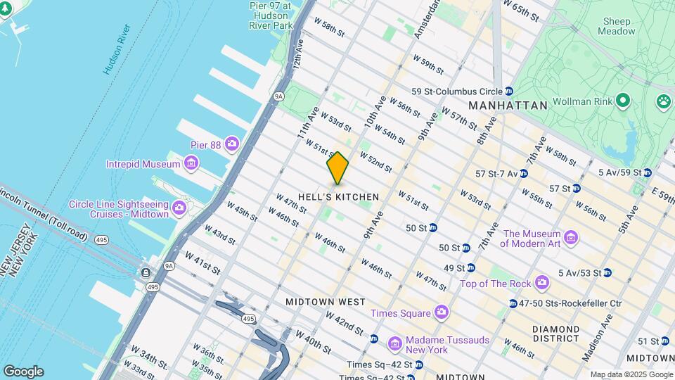 467 W 49th St Map and Location Details