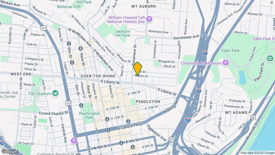 1619 Mansfield St, Unit #1 Map and Location Details