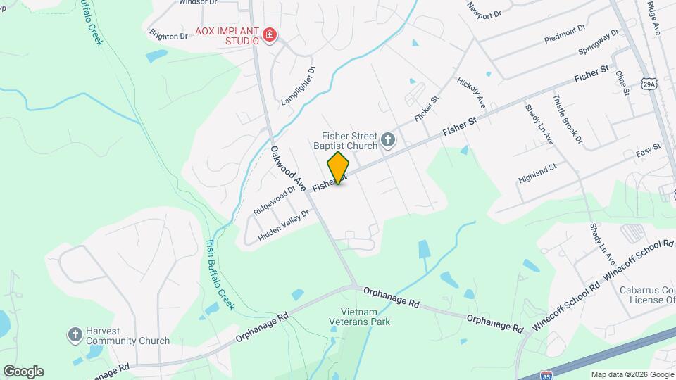 909 Fisher St Map and Location Details