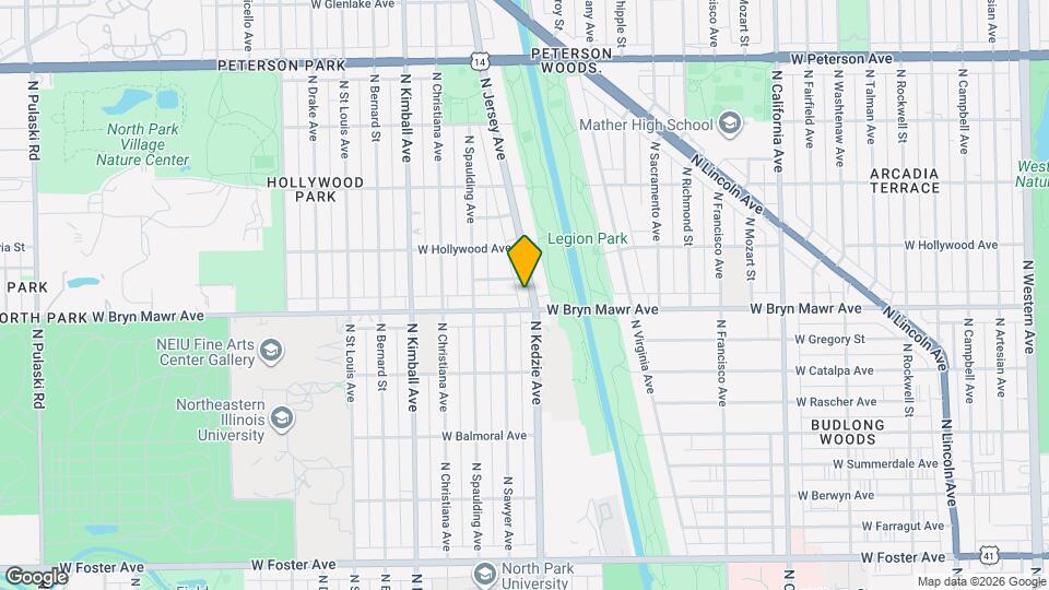 5614 N Jersey Ave Map and Location Details