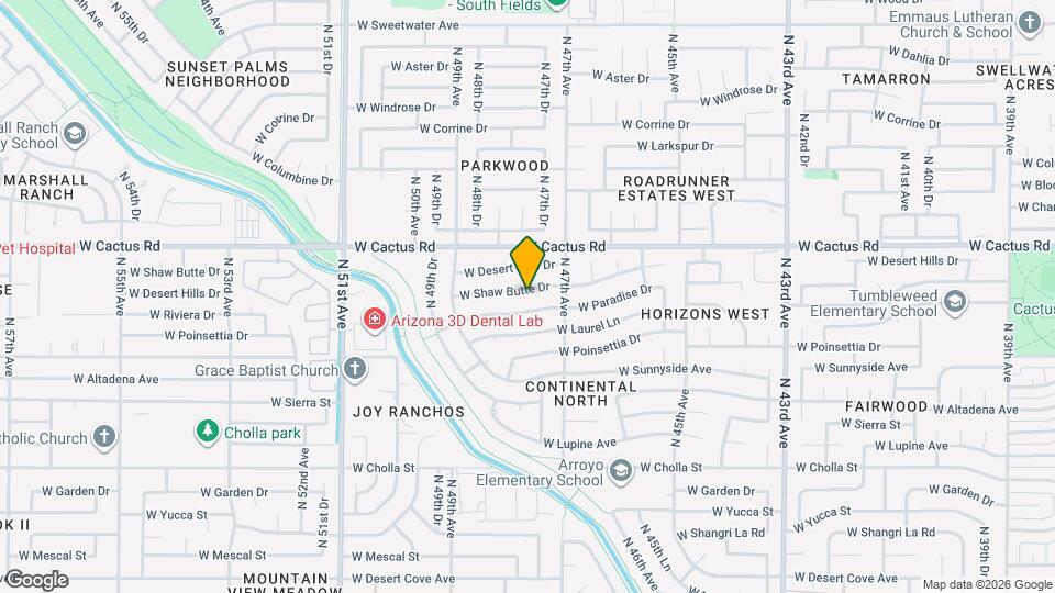 4731 W Shaw Butte Dr Map and Location Details