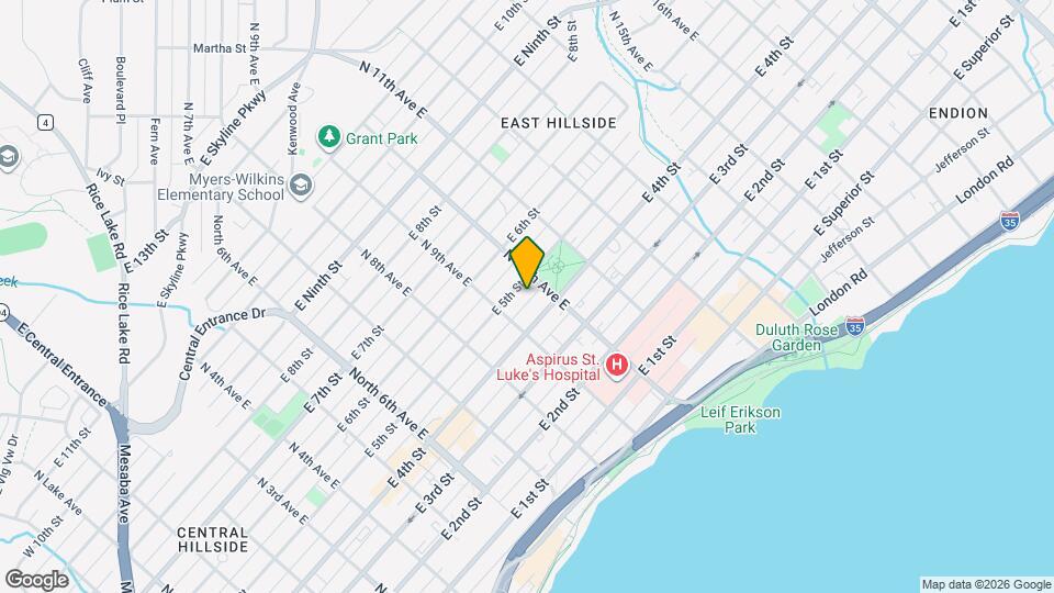 920 1/2 E 5th St Map and Location Details