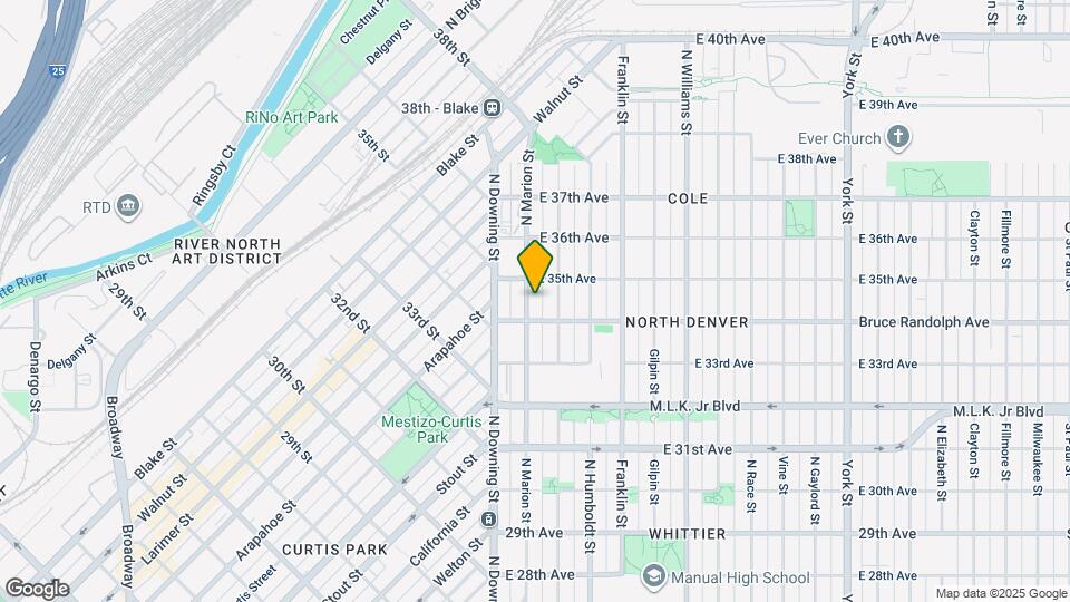 3424 N Marion St Map and Location Details
