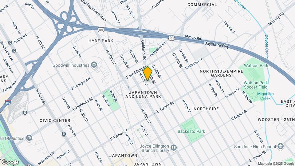 836 N 12th St Map and Location Details