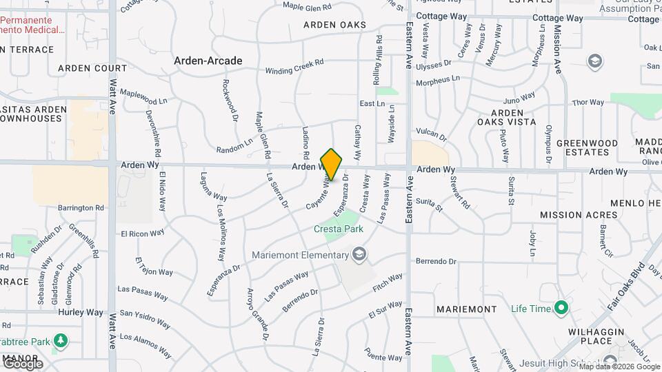 4044 Cayente Way Map and Location Details