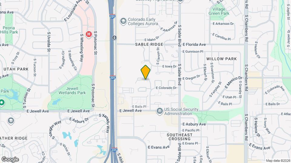 1731 S Blackhawk Way Map and Location Details