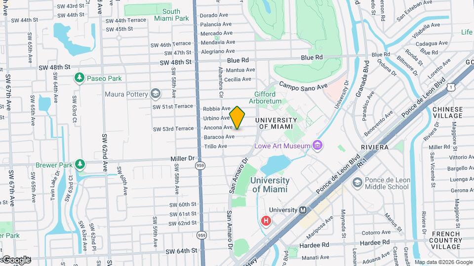 1449 Baracoa Ave Map and Location Details