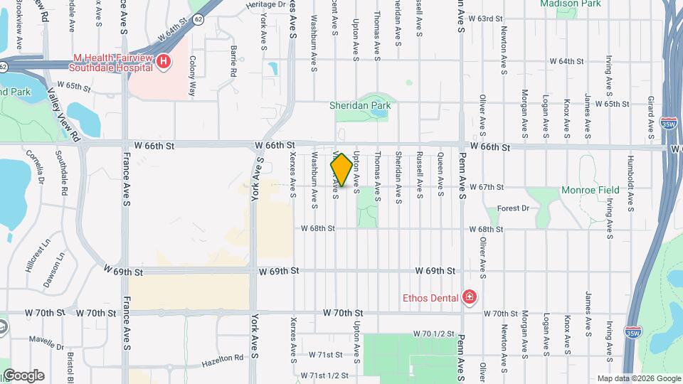 6705 Vincent Ave S Mapa y Detalles de la Ubicación