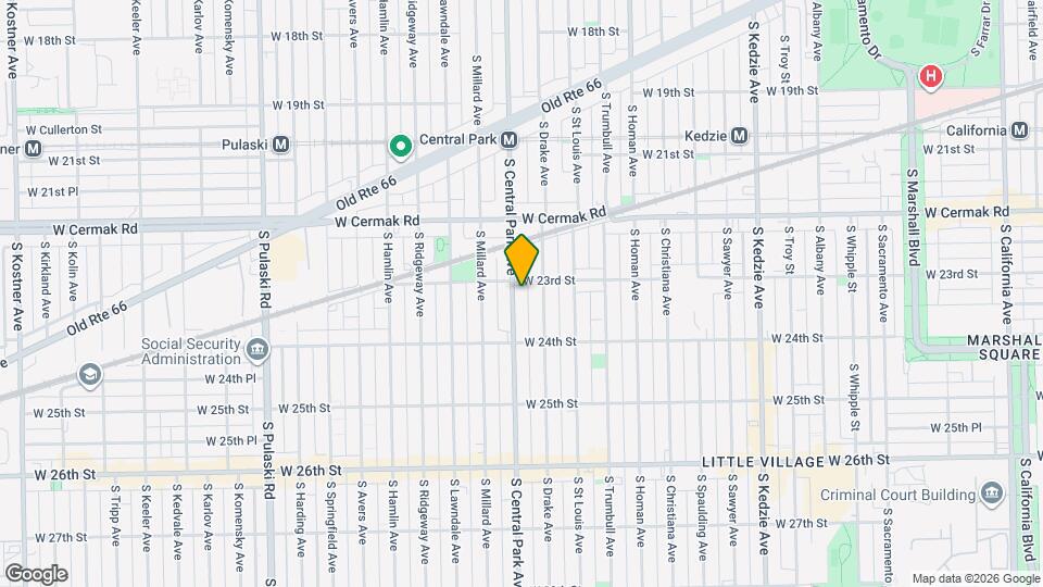 2311 S Central Park Ave, Unit 1 Map and Location Details