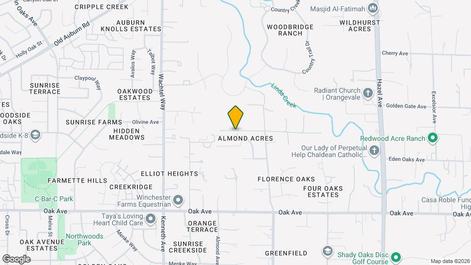 8629 El Sobrante Way Map and Location Details