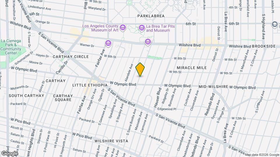 926 S Curson Ave, Unit 1 Map and Location Details