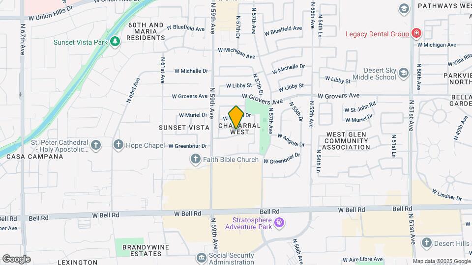 5802 W Campo Bello Dr Map and Location Details